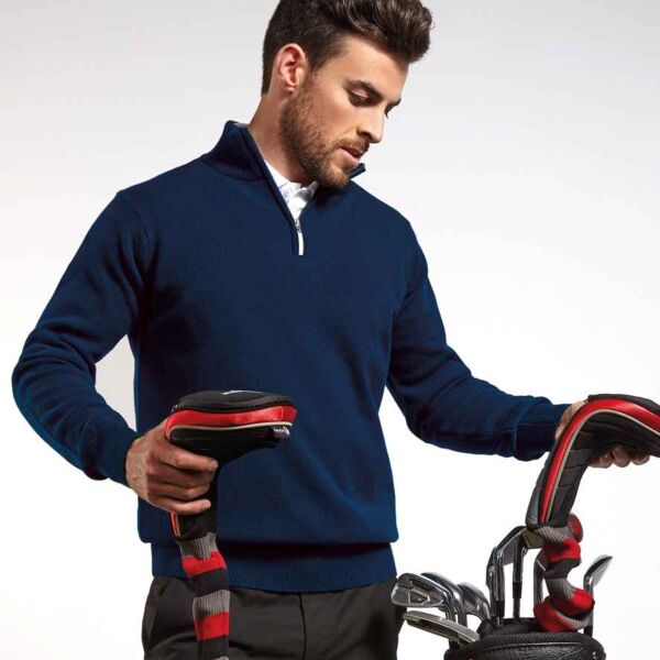 Glenmuir Zip Neck Lambswool Sweater Thumbnail