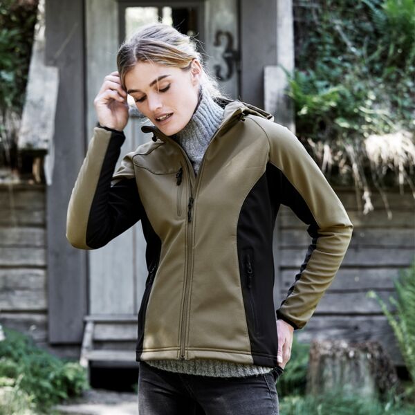 Tee Jays Ladies Lightweight Performance Hooded Soft Shell Jacket Thumbnail