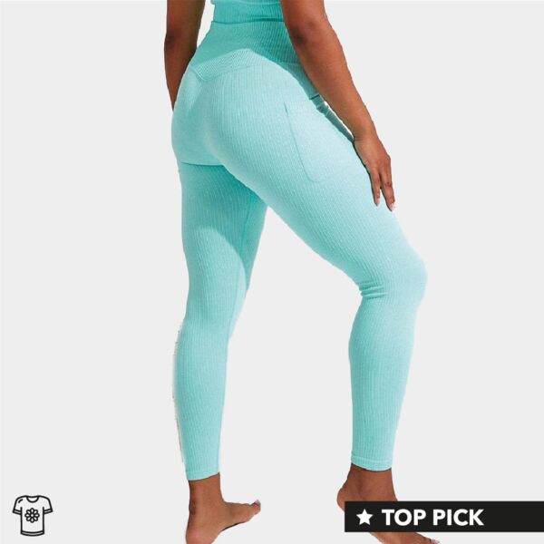 Women's ribbed seamless 3D fit multi-sport leggings Thumbnail