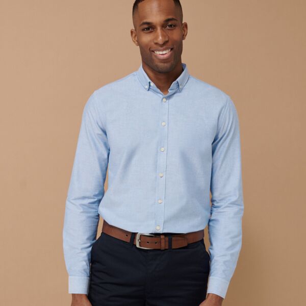 Henbury Modern Long Sleeve Regular Fit Oxford Shirt Thumbnail