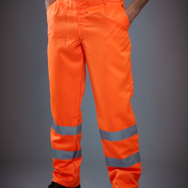 Yoko Hi-Vis Poly/Cotton Work Trousers (HV015T) Thumbnail