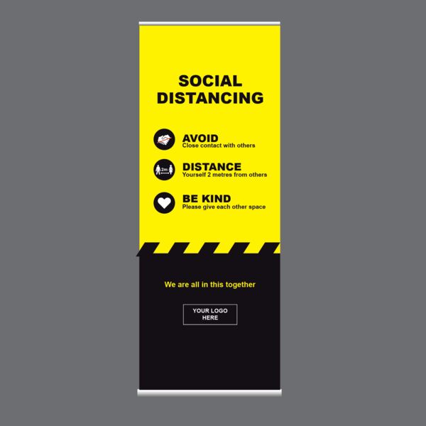 Social Distance Coronavirus Pop-Up Banner Thumbnail