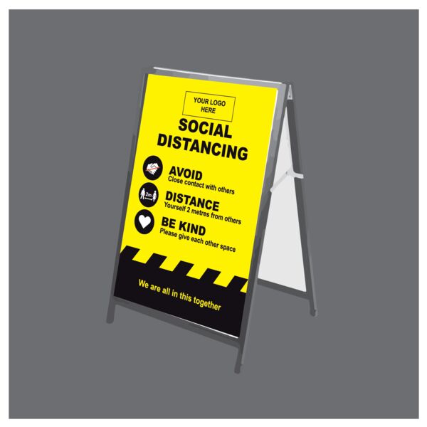 Social Distance A-frame - A1 size Thumbnail