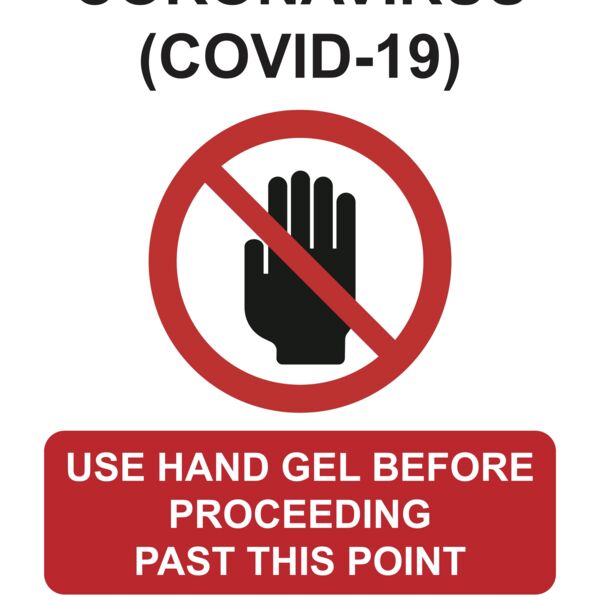 Coronavirus (Covid-19) A4 Warning signage - Rigid board 600mm x 800mm  Thumbnail
